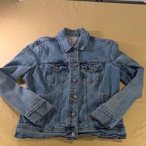 Old Navy women’s jean jacket size, medium, distressed